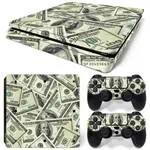 Body Color Stickers For PS4 Slim Console + 2Pcs Controller Cover Stickers 6