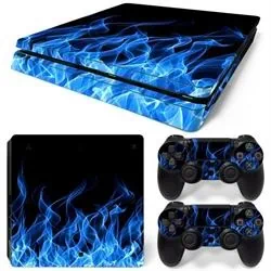 Body Color Stickers For PS4 Slim Console + 2Pcs Controller Cover Stickers